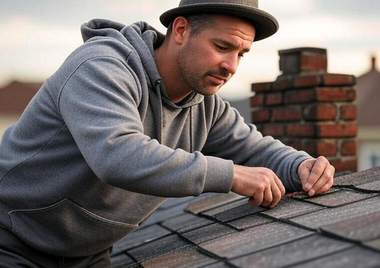 Certified Chimney Technician at Work